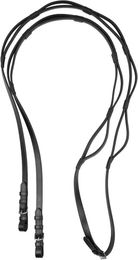 Equestro Lederriemen für englische Pferde aus Leder und Stahl in Schwarz – Bild 1 von 1
