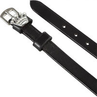 Produktbild von Equestro Lederriemen mit verzierten Schnallen für Pferde in Schwarz und Silber