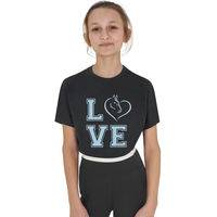 Produktbild von Equestro Love T-Shirt aus Baumwolle für Mädchen in Blau oder Schwarz