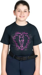 Equestro Lover T-Shirt aus Baumwolle für Mädchen 14 Jahre in Rosa oder Blau – Bild 1 von 1