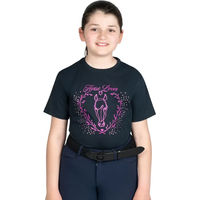 Produktbild von Equestro Lover T-Shirt aus Baumwolle für Mädchen 14 Jahre in Rosa oder Blau