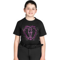 Produktbild von Equestro Lover T-Shirt aus Baumwolle für Mädchen in Rosa oder Schwarz