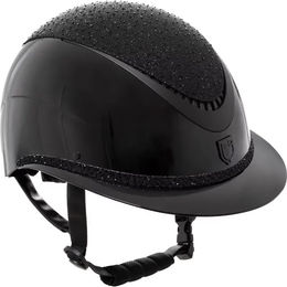 Equestro Luxury Reithelm mit Strass Schwarz Größe L Unisex – Bild 1 von 6