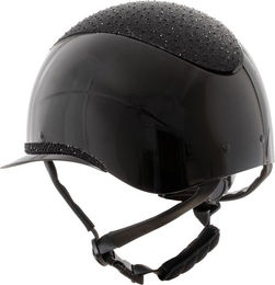 Equestro Luxury Reithelm mit Strass Schwarz Größe M – Bild 1 von 5