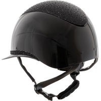 Produktbild von Equestro Luxury Reithelm mit Strass Schwarz Größe M