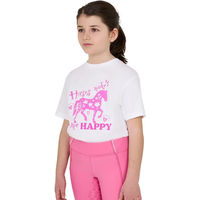 Produktbild von Equestro Make Me Happy T-Shirt für Kinder aus Baumwolle Weiß
