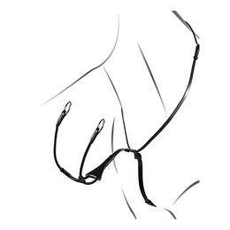 Equestro Martingala Collier Modell Melanie Cob1 mit Gabel Schwarz – Bild 1 von 1