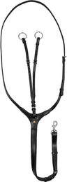 Produktbild von Equestro Martingale aus Leder für Pferde in Schwarz Full