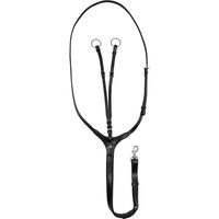 Produktbild von Equestro Martingale aus Leder für Pferde in Schwarz Full