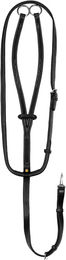 Produktbild von Equestro Martingale für Pferde aus Kunstleder in Schwarz mit kontrastierenden Nähten