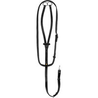 Produktbild von Equestro Martingale für Pferde aus Kunstleder in Schwarz mit kontrastierenden Nähten