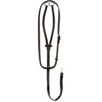 Produktbild von Equestro Martingale für Pferde aus Leder in Braun mit kontrastierenden Nähten