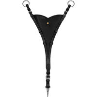 Produktbild von Equestro Martingale Leder-Gurt für Pferde in Schwarz