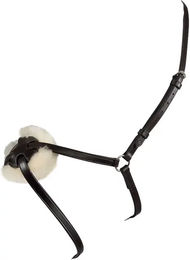 Produktbild von Equestro Messicana Trense mit gekreuztem Nasenriemen aus Leder in Schwarz