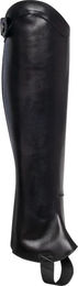 Produktbild von Equestro Minichaps aus Leder mit Reißverschluss hinten und elastischem Band Schwarz XL