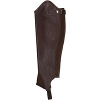 Produktbild von Equestro Minichaps aus Leder mit Silikoneinsätzen für Pferde Braun XS
