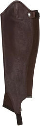 Produktbild von Equestro Minichaps aus Leder mit Silikoneinsätzen Braun Unisex Größe S
