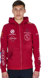 Produktbild von Equestro Multilogo Kapuzenpullover für Herren aus Baumwolle Rot XXL