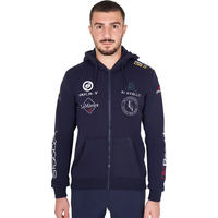 Produktbild von Equestro Multilogo Zipper-Hoodie für Herren in Blau Größe XS