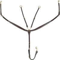 Produktbild von Equestro New Pferdebrustgeschirr aus Leder für Ponys in Braun und Gold