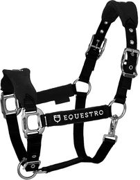 Equestro Nylon Halfter und Führleine für Pferde in Schwarz – Bild 1 von 2