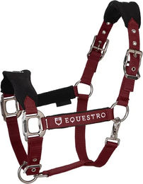 Produktbild von Equestro Nylon Halfter und Führleine für Pferde und Ponys in Braun und Rot