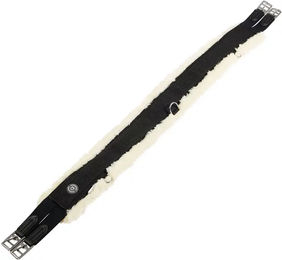 Produktbild von Equestro Nylon-Sprunggurt mit synthetischer Wolle in Schwarz