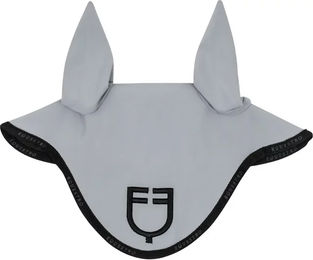 Produktbild von Equestro Ohrenhaube aus technischem Stoff in Grau für Vollblut/VB