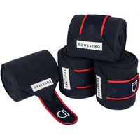 Produktbild von Equestro Pferde-Polo-Bänder aus atmungsaktivem Fleece für Ponys 4er Pack Blau und Schwarz