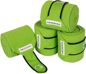 Produktbild von Equestro Pferde-Polo-Bänder aus atmungsaktivem Fleece in Grün 4er Pack