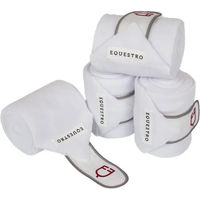Produktbild von Equestro Pferde-Polo-Bänder aus atmungsaktivem Fleece in Weiß 4er Pack