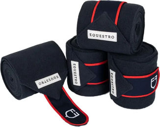 Produktbild von Equestro Pferde-Polo-Bänder mit Klettverschluss aus Fleece 4er Pack