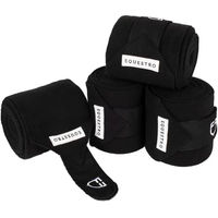 Produktbild von Equestro Pferde-Polo-Gamaschen aus atmungsaktivem Fleece in Schwarz 4er-Pack