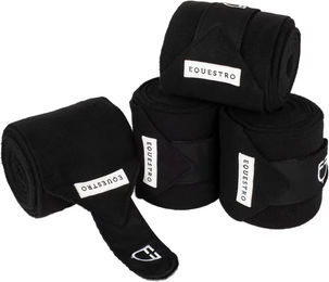Equestro Pferde-Polo-Gamaschen aus Fleece mit Klettverschluss Schwarz 4er Pack – Bild 1 von 1