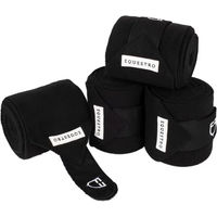 Produktbild von Equestro Pferde-Polo-Gamaschen aus Fleece mit Klettverschluss Schwarz 4er Pack