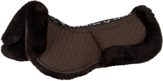 Produktbild von Equestro Pferdedecke aus Baumwolle mit Schaffell und Taschen in Braun