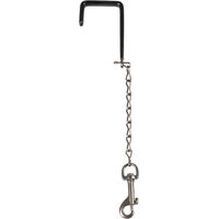 Produktbild von Equestro Pferdehaken mit Kette aus Edelstahl in Silber und Schwarz