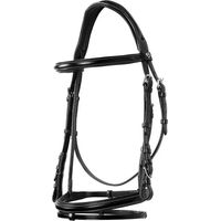 Produktbild von Equestro Pferdehalfter aus Leder für Vollblut in Schwarz