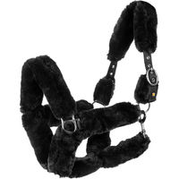 Produktbild von Equestro Pferdehalfter aus Nylon in Schwarz für Vollblut