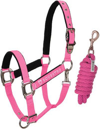 Produktbild von Equestro Pferdehalfter Modello Shiny Fittings aus Nylon in Rosa