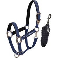 Produktbild von Equestro Pferdehalfter Pony aus Nylon mit Shiny Fittings in Blau