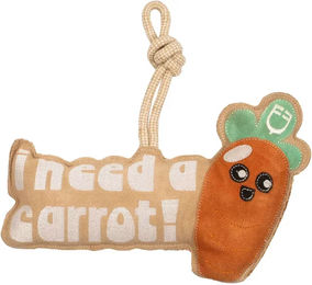 Produktbild von Equestro Pferdespielzeug Karotte aus Plüsch in Beige und Orange