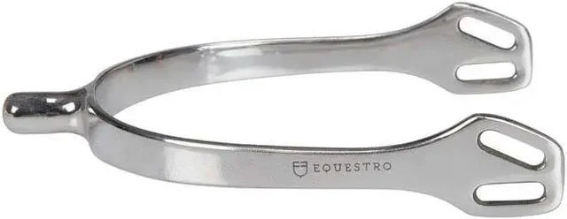 Equestro Pferdesporen aus Edelstahl mit runder Kralle SR00600 – Bild 1 von 1