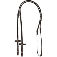 Produktbild von Equestro Pferdezügel aus Leder und Gummi in Braun oder Schwarz