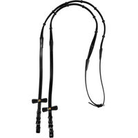 Produktbild von Equestro Pferdezügel aus Leder für Ponys in Schwarz