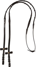 Produktbild von Equestro Pferdezügel aus Leder für Warmblut in Braun oder Schwarz