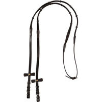 Produktbild von Equestro Pferdezügel aus Leder für Warmblut in Braun oder Schwarz
