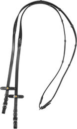 Produktbild von Equestro Pferdezügel aus Leder in Schwarz Full