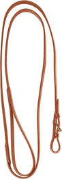 Produktbild von Equestro Pferdezügel aus Leder mit Messing-Widerstandskette in Braun oder Orange