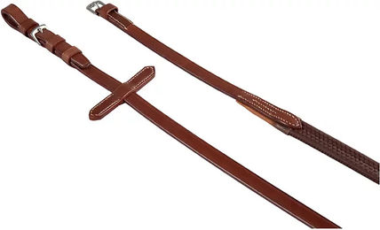 Produktbild von Equestro Pferdezügel Modell Pascal aus Leder und Gummi für Ponys in Braun